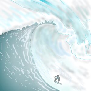 Original drawing of Heavy wave