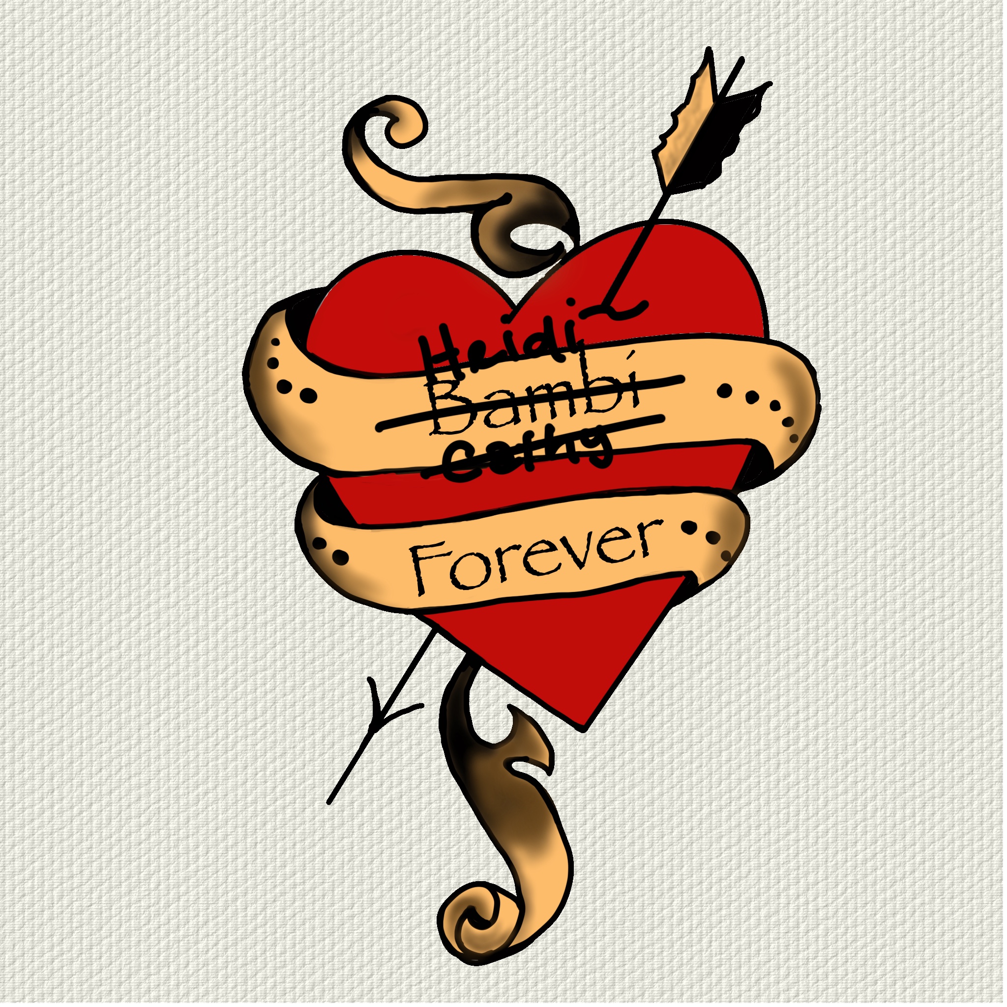 Original sketch from the lead artist at Honor and Ink