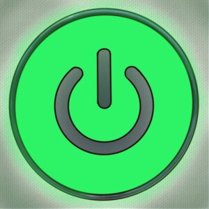 Power button tattoo flash art