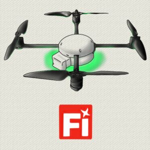 Firefly drone and Adobe Firefly AI logo