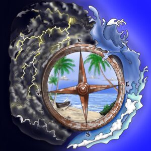 Compass in the storm