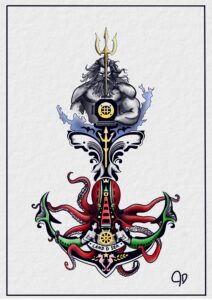 Trad Anchor tattoo flash